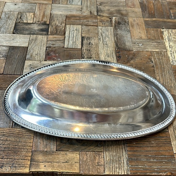 SP Copper Silver Oval Tray - Picture 5 of 9